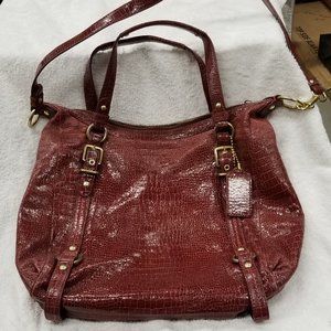 COACH ALIGATOR  STYLE LEATHER BAG